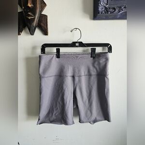 90 Degree By Reflex Women's Gray Bike Yoga Shorts